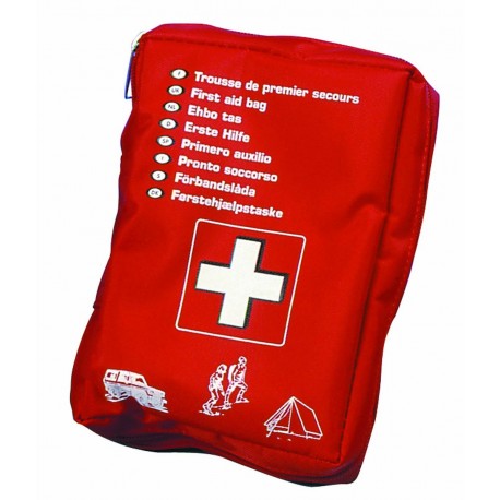 Trousse 1er Secours Tissu Rouge Pleine - Prodhex