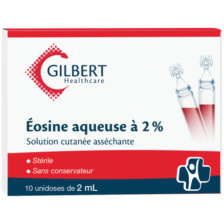 Boite de 10 Unidose Eosine Aqueuse 2 ml Stérile