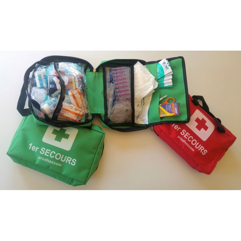 Trousse 1er Secours Tissu Verte Pleine - Prodhex